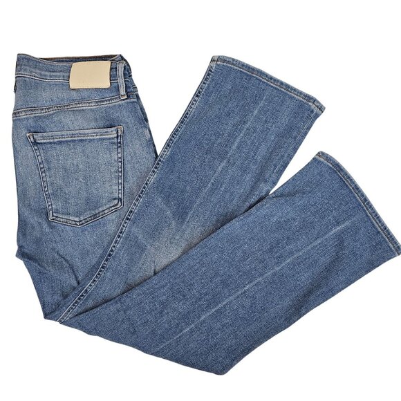 Womens 28 Wide Leg Hippie Boho Cottagecore Whimsigoth Flared Light Wash Jeans - Picture 4 of 14